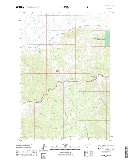 Winslow Creek Montana US Topo Map Image