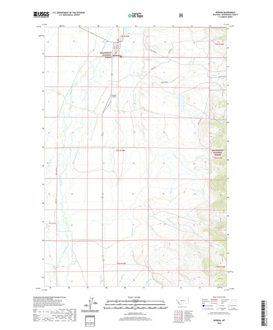 Wisdom Montana US Topo Map Image