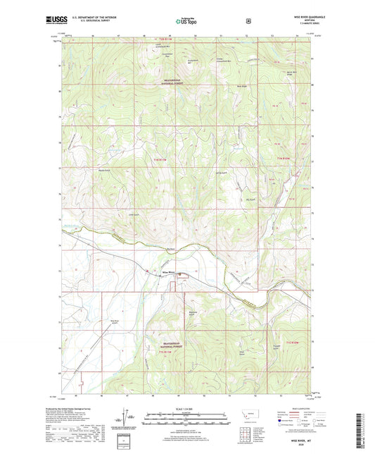 Wise River Montana US Topo Map Image