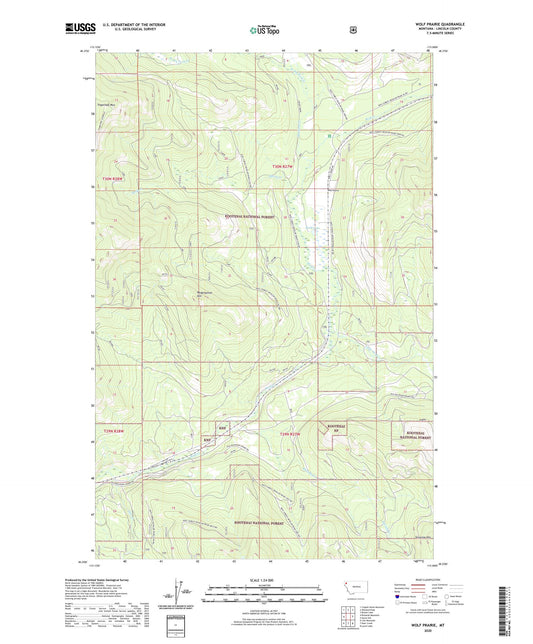 Wolf Prairie Montana US Topo Map Image