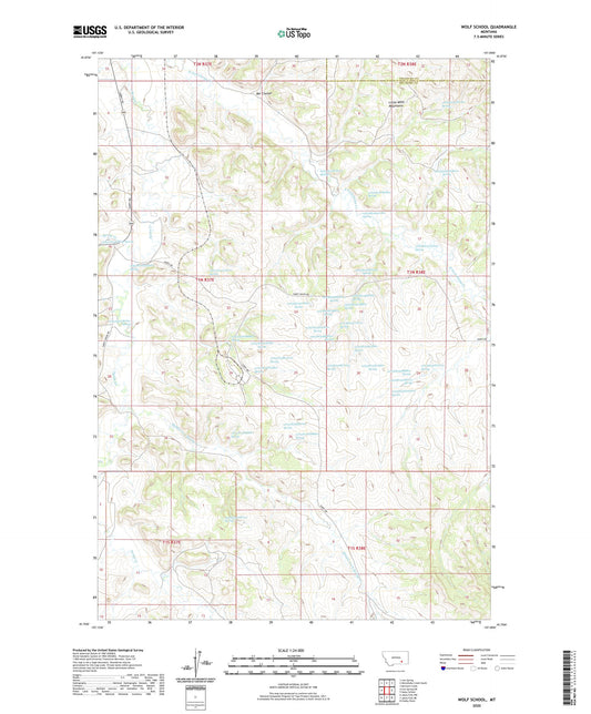 Wolf School Montana US Topo Map Image