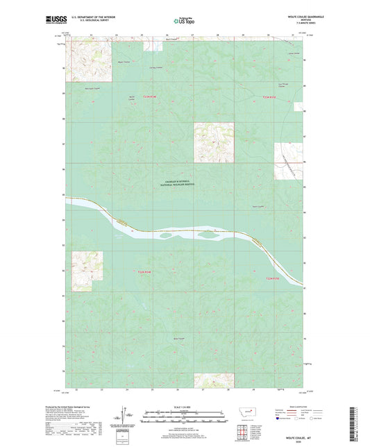 Wolfe Coulee Montana US Topo Map Image