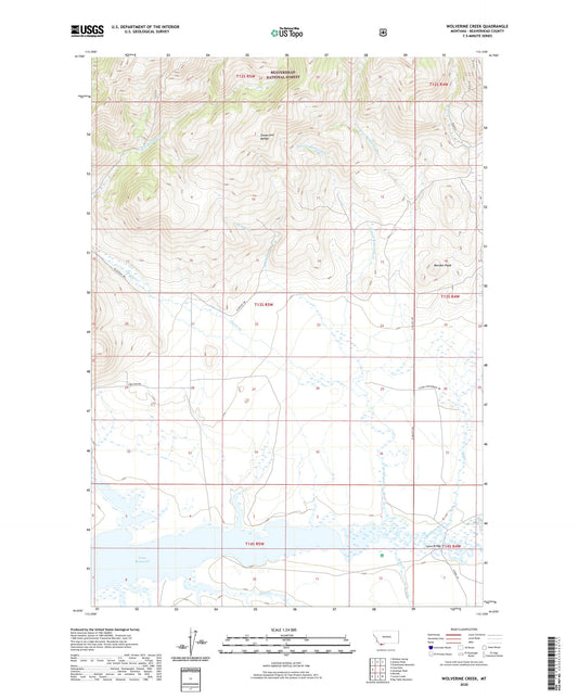 Wolverine Creek Montana US Topo Map Image