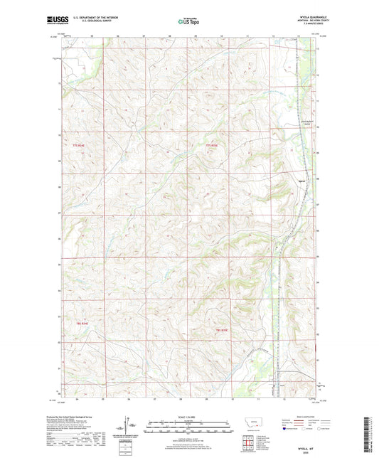 Wyola Montana US Topo Map Image