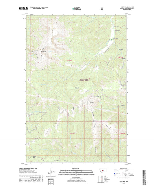 Yogo Peak Montana US Topo Map Image