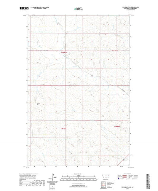 Youngquist Mine Montana US Topo Map Image