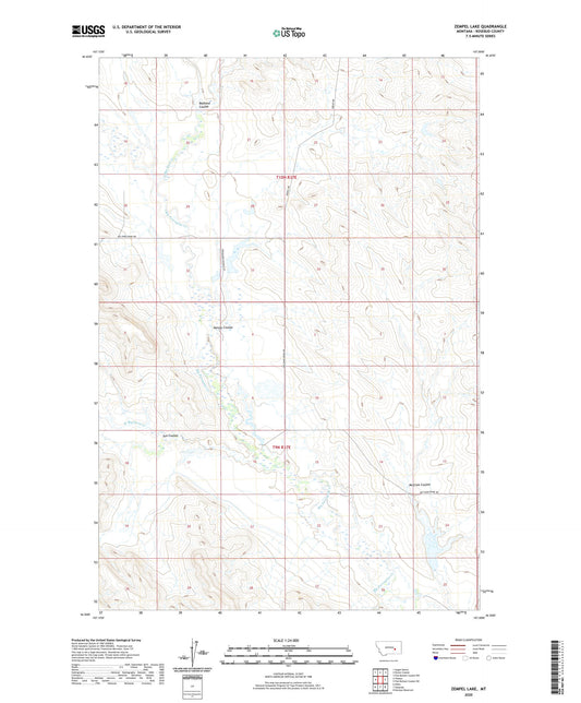 Zempel Lake Montana US Topo Map Image