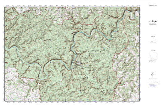 Mammoth Cave MyTopo Explorer Series Map Image