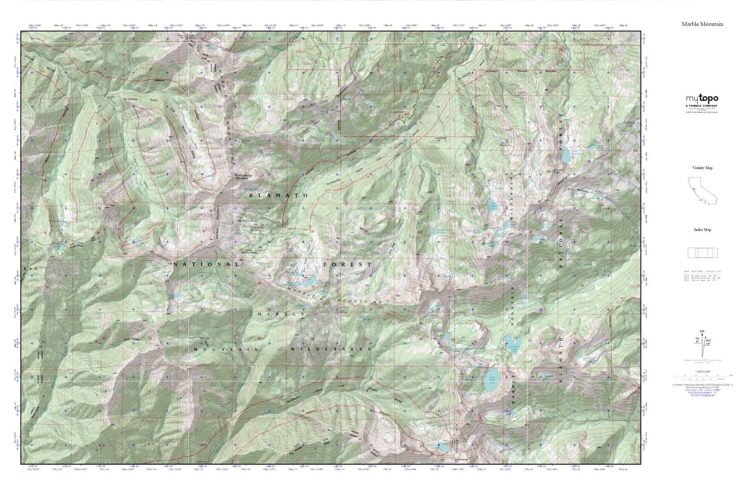 Marble Mountain MyTopo Explorer Series Map Image