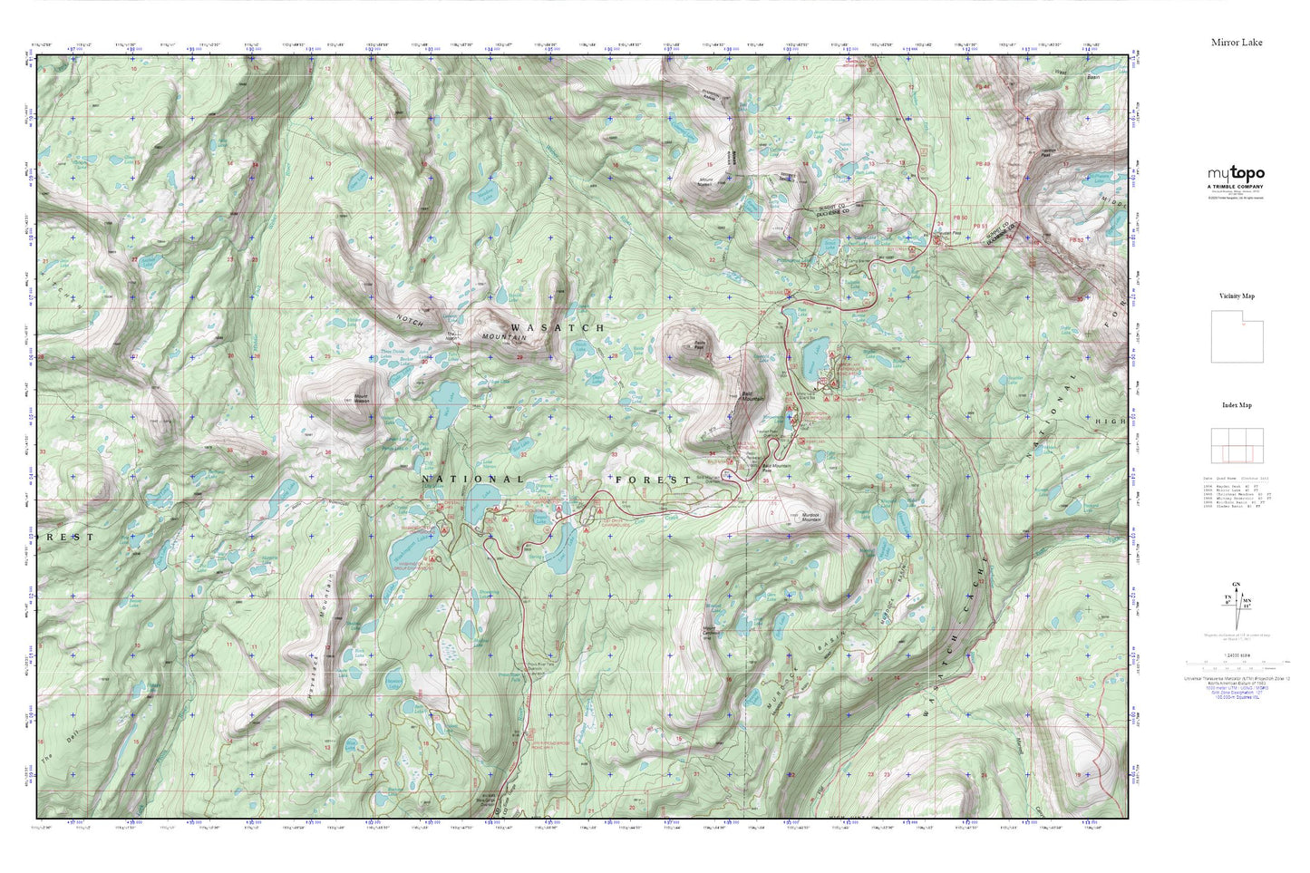 Mirror Lake MyTopo Explorer Series Map Image