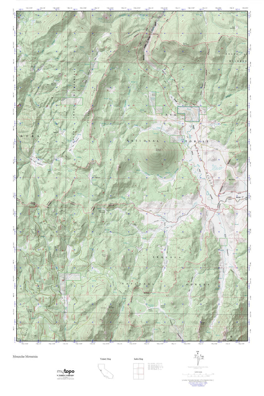 Monache Mountain MyTopo Explorer Series Map Image