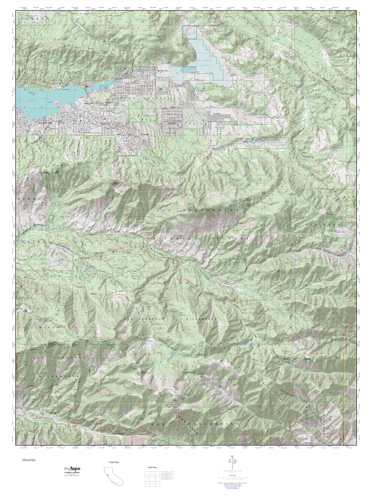 Moonridge MyTopo Explorer Series Map Image