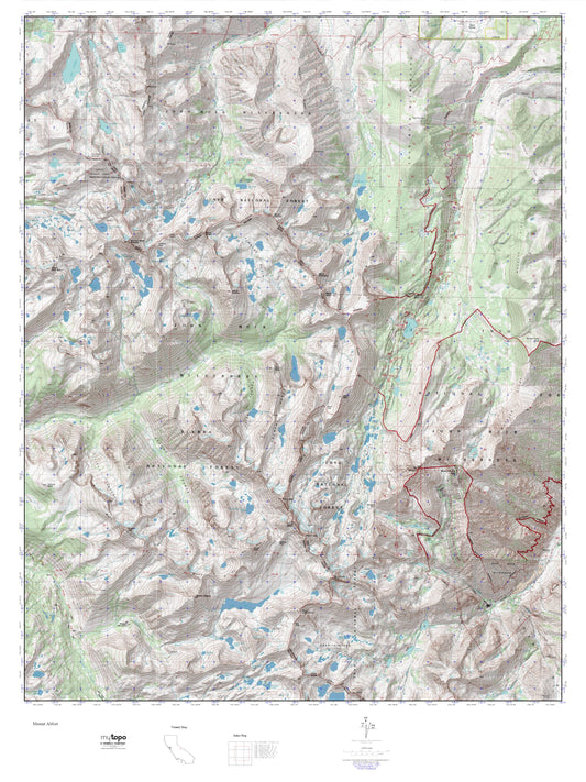 Mount Abbot MyTopo Explorer Series Map Image
