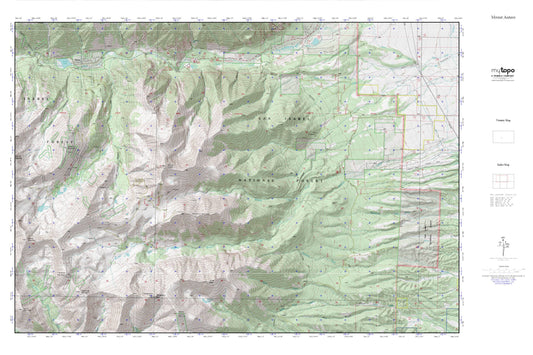 Mount Antero MyTopo Explorer Series Map Image