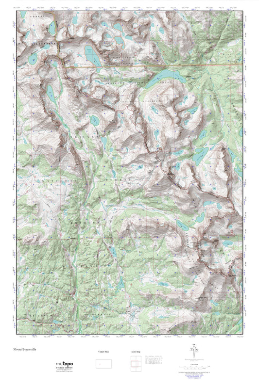 Mount Bonneville MyTopo Explorer Series Map Image