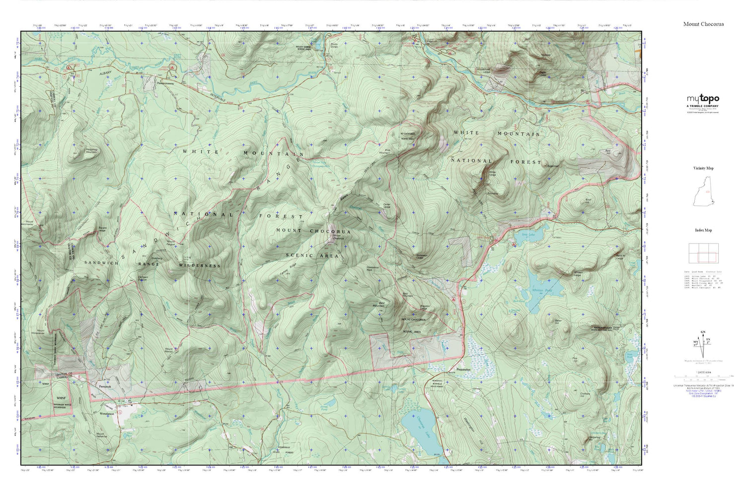 Mount Chocorua MyTopo Explorer Series Map Image