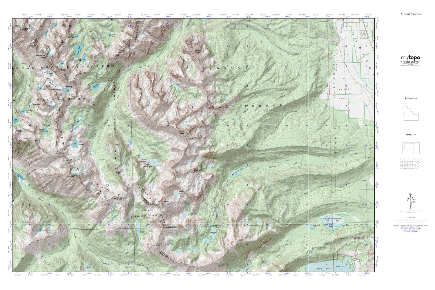Mount Cramer MyTopo Explorer Series Map Image