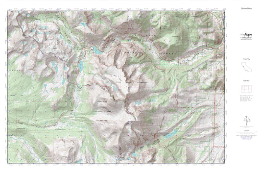Mount Dana MyTopo Explorer Series Map Image