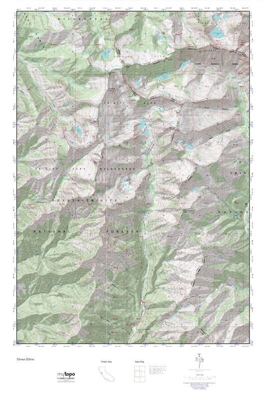 Mount Hilton MyTopo Explorer Series Map Image