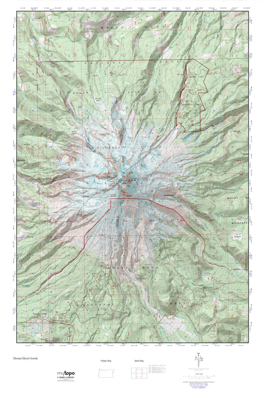 Mount Hood MyTopo Explorer Series Map Image