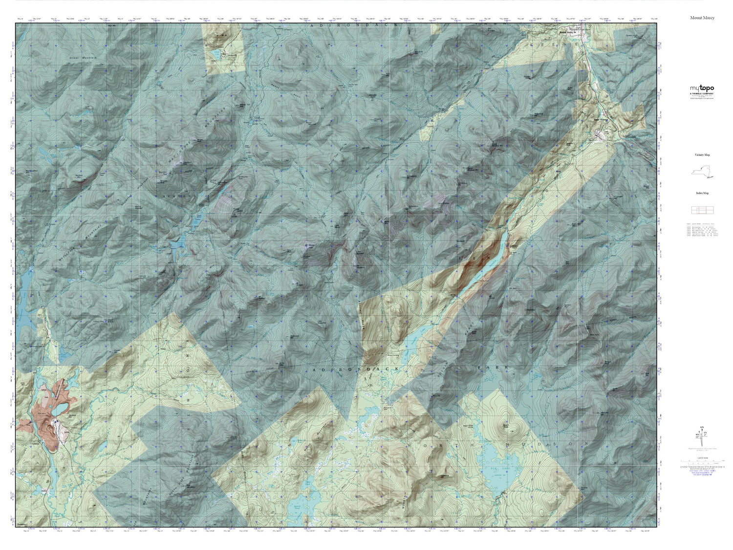 Mount Marcy MyTopo Explorer Series Map Image