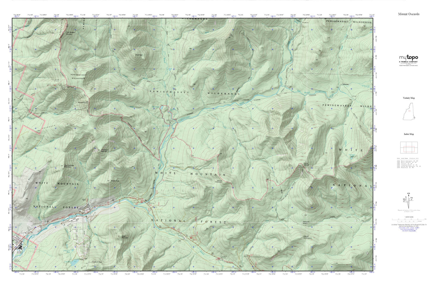 Mount Osceola MyTopo Explorer Series Map Image