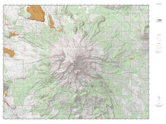 Mount Shasta MyTopo Explorer Series Map Image