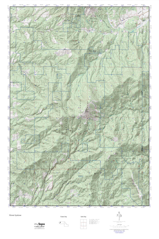 Mount Spokane MyTopo Explorer Series Map Image
