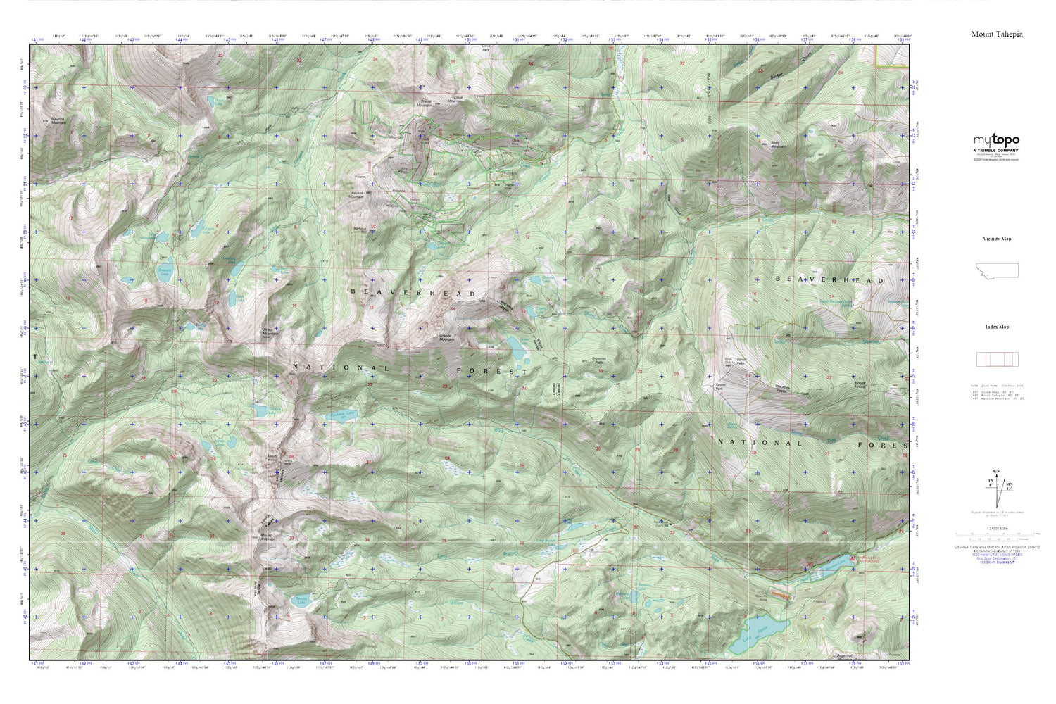 Mount Tahepia MyTopo Explorer Series Map Image