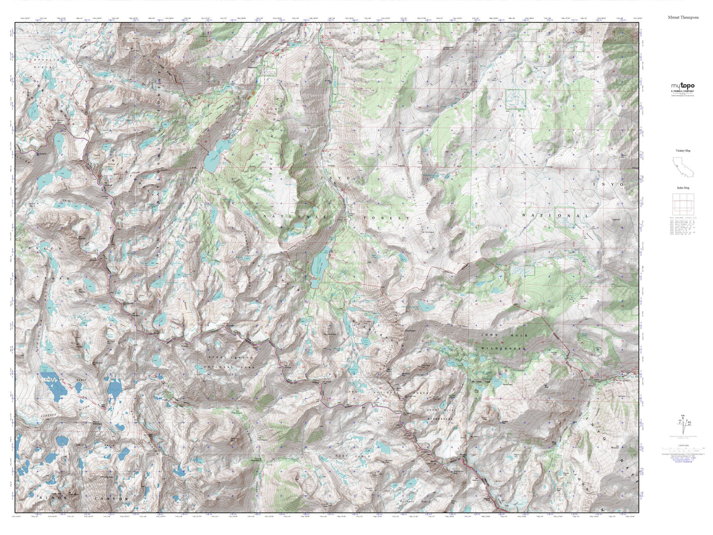 Mount Thompson MyTopo Explorer Series Map Image