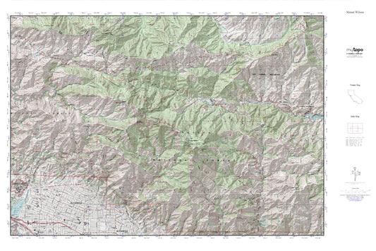Mount Wilson Area MyTopo Explorer Series Map Image