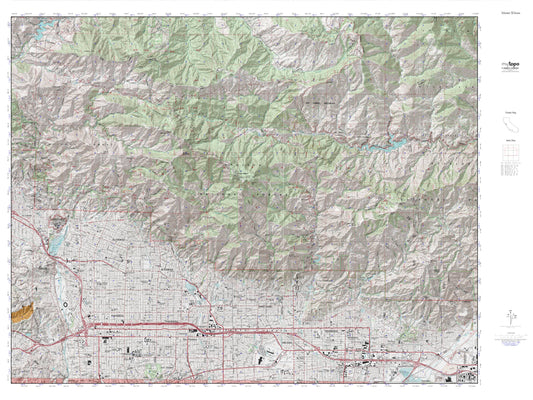 Mount Wilson MyTopo Explorer Series Map Image