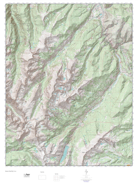 Mount of the Holy Cross MyTopo Explorer Series Map Image