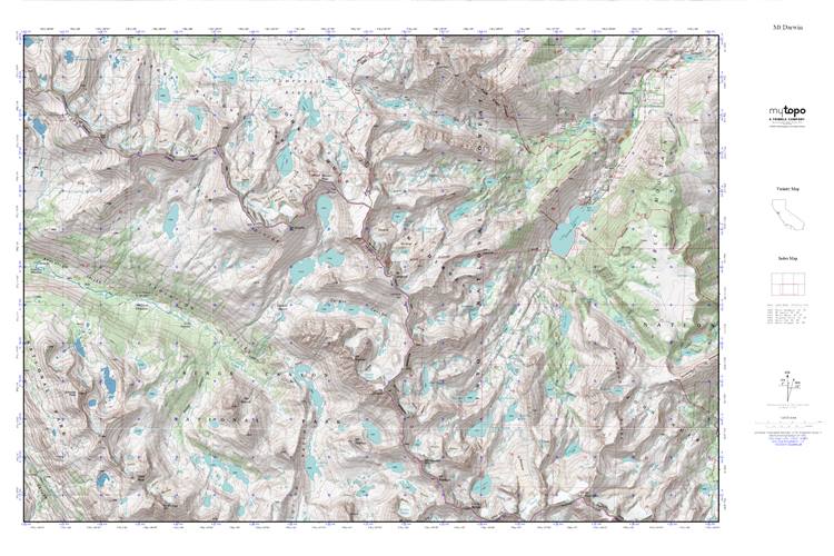 Mt Darwin MyTopo Explorer Series Map Image