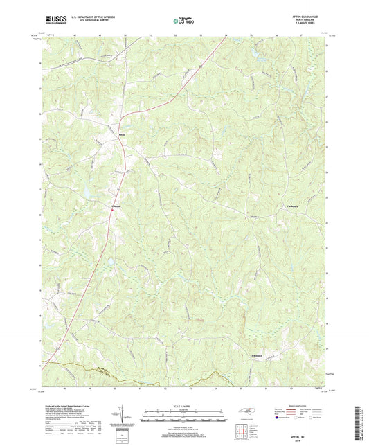 Afton North Carolina US Topo Map Image