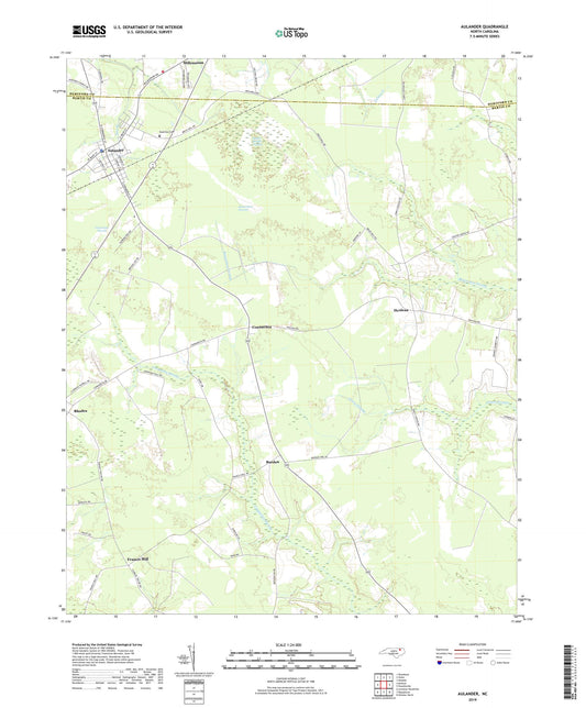 Aulander North Carolina US Topo Map Image