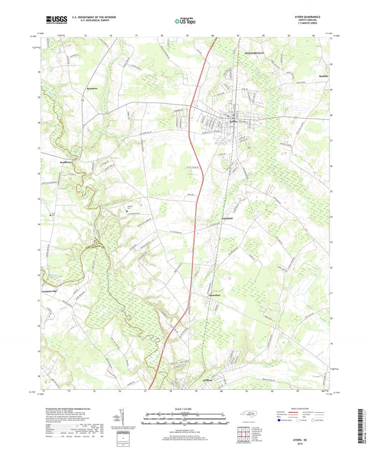Ayden North Carolina US Topo Map Image