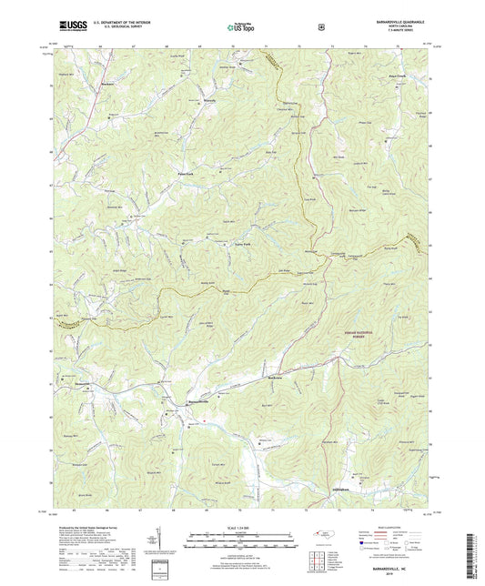 Barnardsville North Carolina US Topo Map Image
