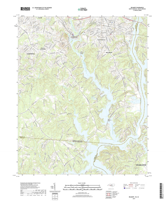 Belmont North Carolina US Topo Map Image