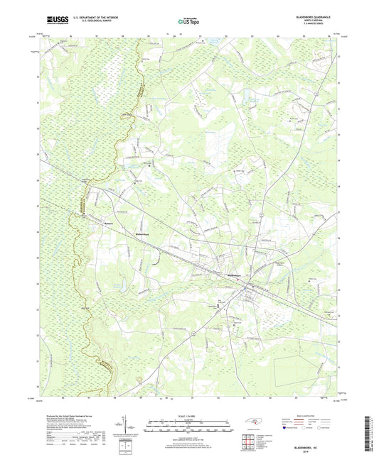 Bladenboro North Carolina US Topo Map Image