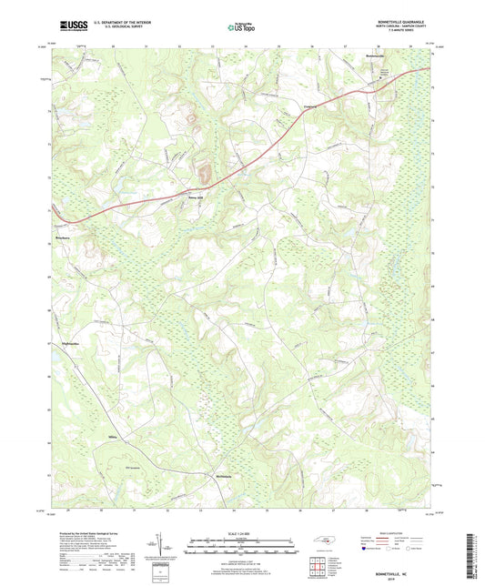 Bonnetsville North Carolina US Topo Map Image