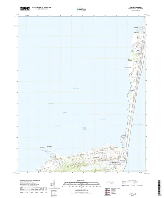 Buxton North Carolina US Topo Map Image