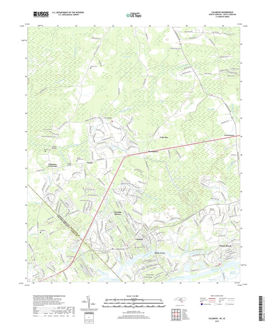 Calabash North Carolina US Topo Map Image