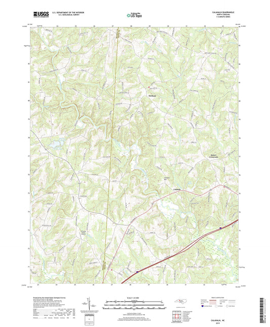 Calahaln North Carolina US Topo Map Image