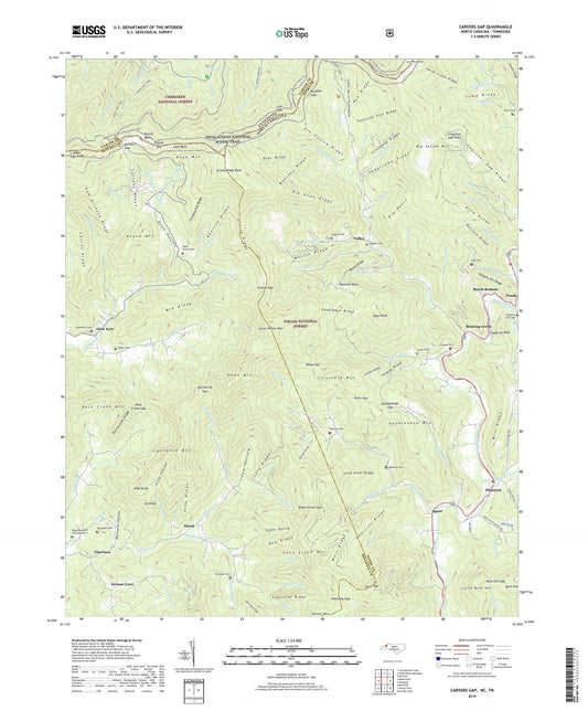 Carvers Gap North Carolina US Topo Map Image