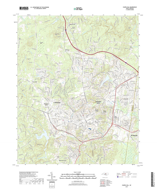 Chapel Hill North Carolina US Topo Map Image