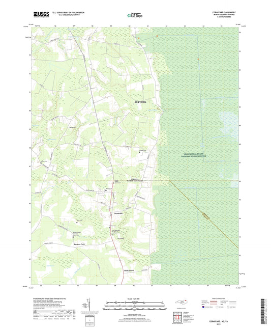 Corapeake North Carolina US Topo Map Image