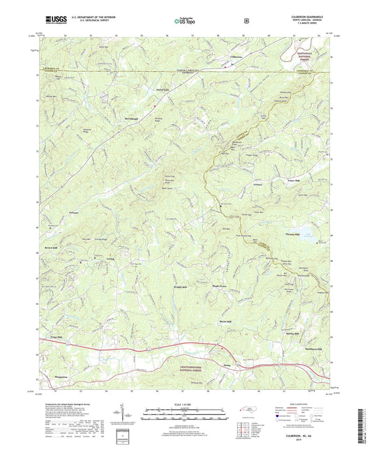 Culberson North Carolina US Topo Map Image