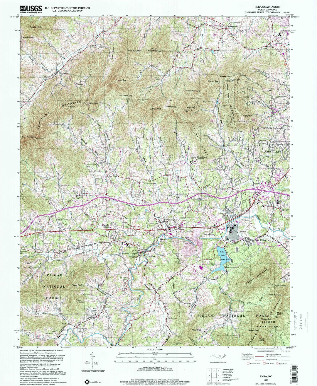 Carte Topographique Originale USGS – Little Fishing Point, NC, 1951