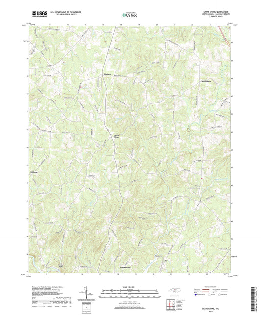 Grays Chapel North Carolina US Topo Map Image